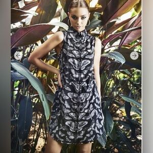 Blackmilk Lepidoptera RARE limited museum Business Time Shirt Dress M Vintage